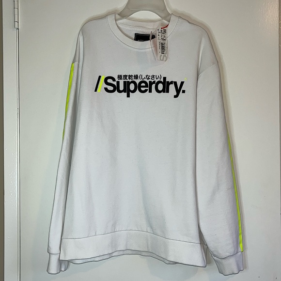 NWT Super dry sweatshirt crew neck for woman size US 4 white - Picture 4 of 10